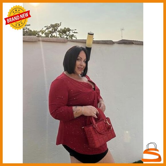 Plus Size Long Sleeve Tunic Top XL-5XL Flowy Polyester Spandex - Picture 6 of 8